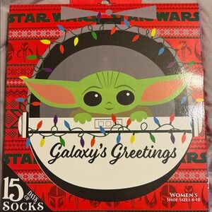Star Wars Galaxy's Greetings Socks Set - Green and Red
